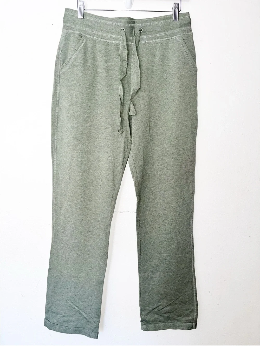 NWOT Pact Organic Cotton Pant Sz M Perfectly Lightweight Casual Terry Green